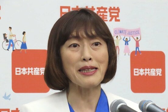 日本共産党の田村智子委員長.