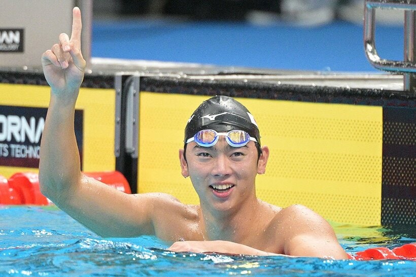 １００ｍバタで金メダルを獲得した光永翔音
