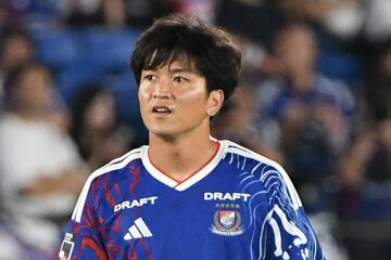 前半に先制ゴールを決めたＪ１横浜ＭのＦＷ谷村海那だが…