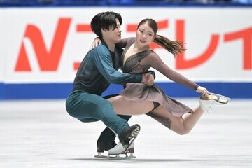 ４位となった紀平梨花・西山真瑚組