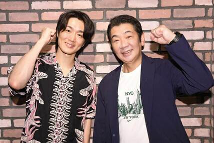 真田ナオキ(左)に楽曲提供した宮根誠司