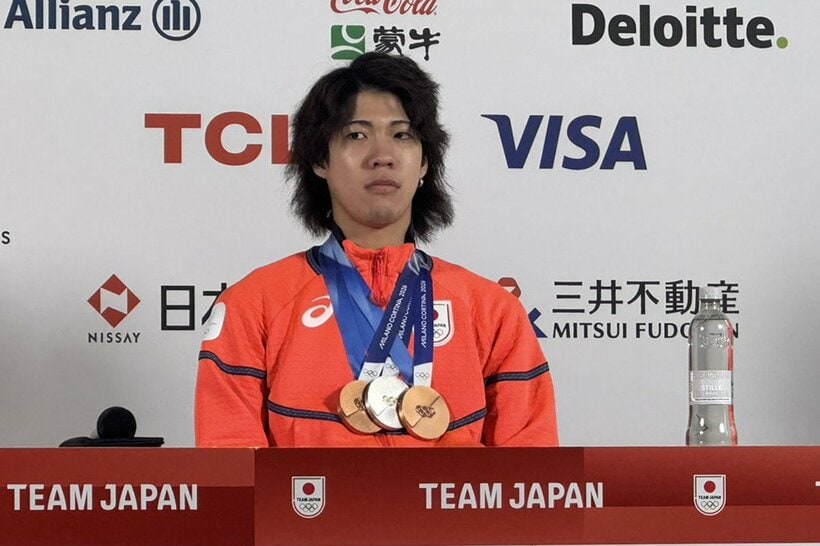 メダリスト会見に出席した二階堂蓮