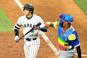 ベネズエラ戦で見逃し三振に倒れた大谷翔平