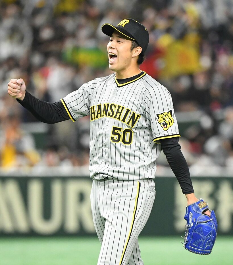  完投で巨人を下した阪神・青柳（東スポWeb）