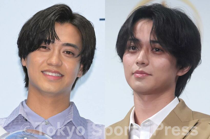 キンプリの高橋海人（左）と永瀬廉