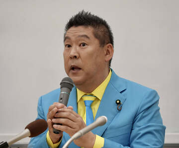  会見したＮＨＫ党の立花孝志党首（東スポWeb）