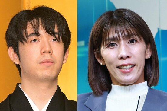 藤井聡太八冠（左）と吉田沙保里さん