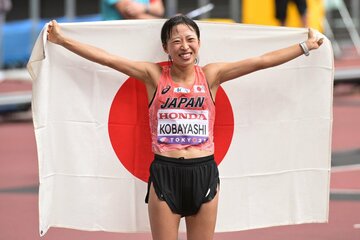 ７位でゴールした小林香菜
