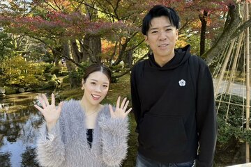 牧原真由（左）と渡辺裕介