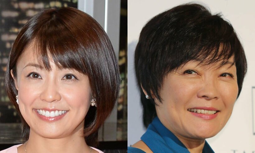  小林麻耶（左）と安倍昭恵氏