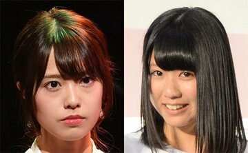  小田えりな(左)と清水麻璃亜