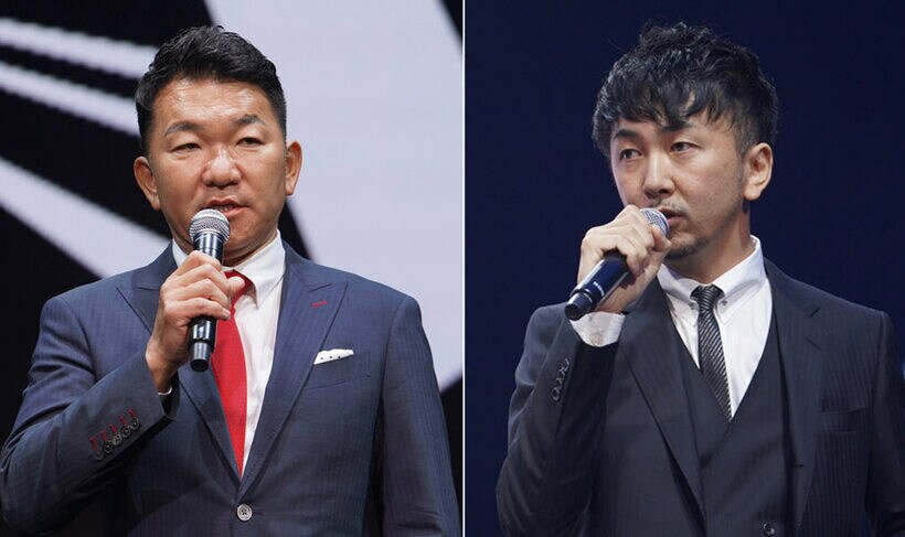  Ｄリーグ代表取締役ＣＥＯの平野岳史氏（左）とＣＯＯの神田勘太朗氏