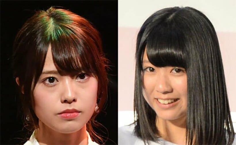  小田えりな(左)と清水麻璃亜