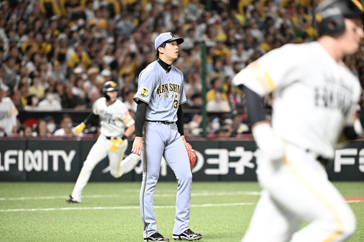 ３発被弾した阪神・才木