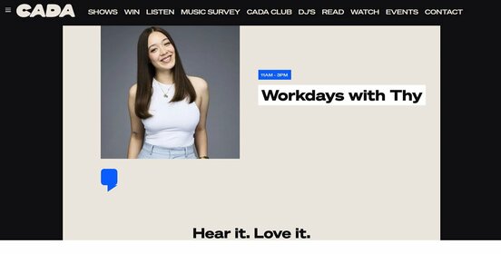 「ワークデーズ・ウィズ・Thy」の公式サイト(インターネットから)