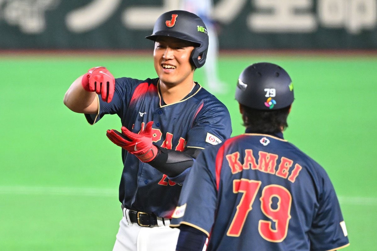 岡本和真が2023年WBC韓国戦で実際に打った安打記録ボール/大谷翔平・山本由伸 岡本和真 山本由伸＆大谷翔平との対戦成績は？ NPB時代は山本から