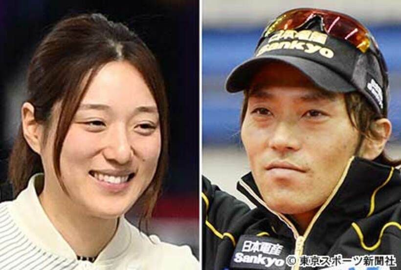  菊池彩花（左）と長島圭一郎