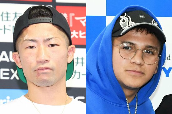 井上拓真(左)とジェシー〝バム〟ロドリゲス