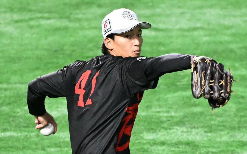 読書タイムが増えたというソフトバンク・前田悠伍