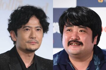 新ＣＭで共演した稲垣吾郎(左)と、空気階段の鈴木もぐら