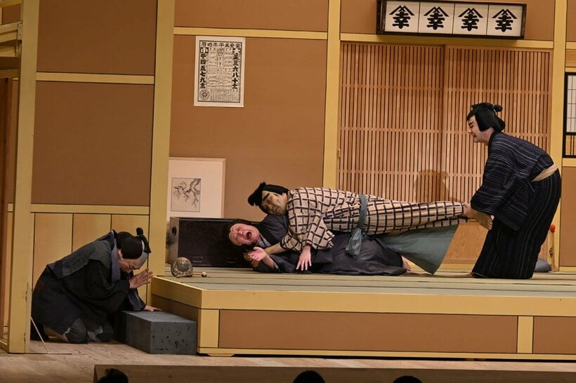 左から市川中車、市川猿弥、中村亀鶴、片岡愛之助