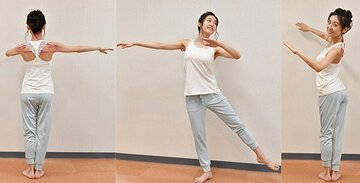  誰かと社交ダンスを踊るイメージで