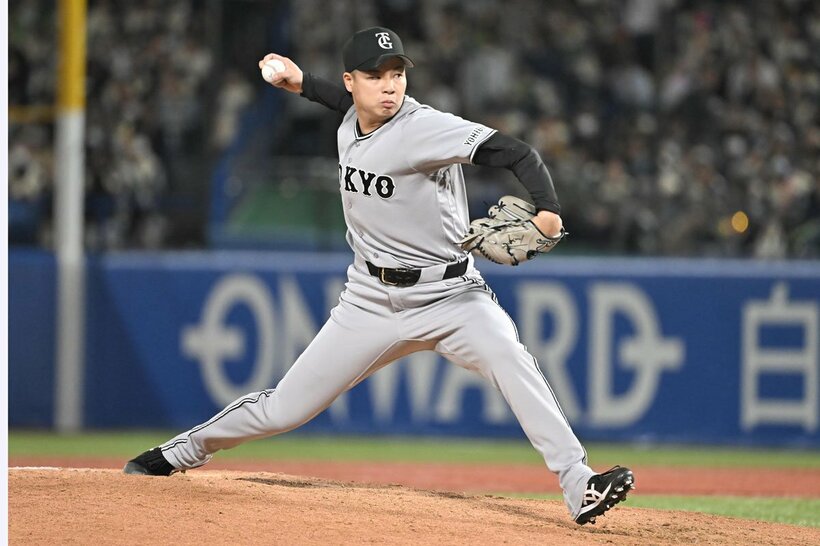 ５回に満塁のピンチを封じた巨人・田和廉