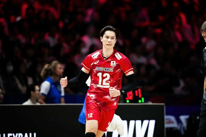 ポーランドからの金星に貢献した高橋藍（Volleyball World提供）