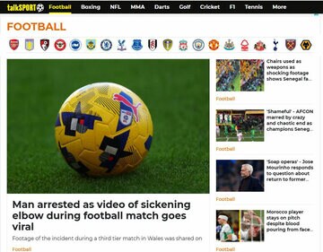 事件を報じたトークスポーツ(https://talksport.com/football/)